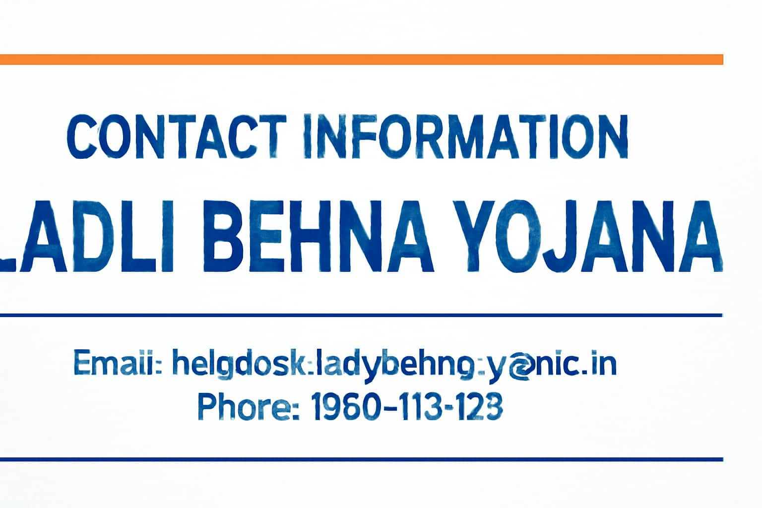 Contact Information for Ladli Behna Yojana